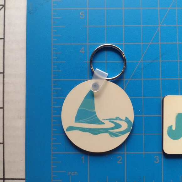 Jaws and Jaws 50th Anniversary themed handmade Koozies and keychain set - Picture 4 of 5